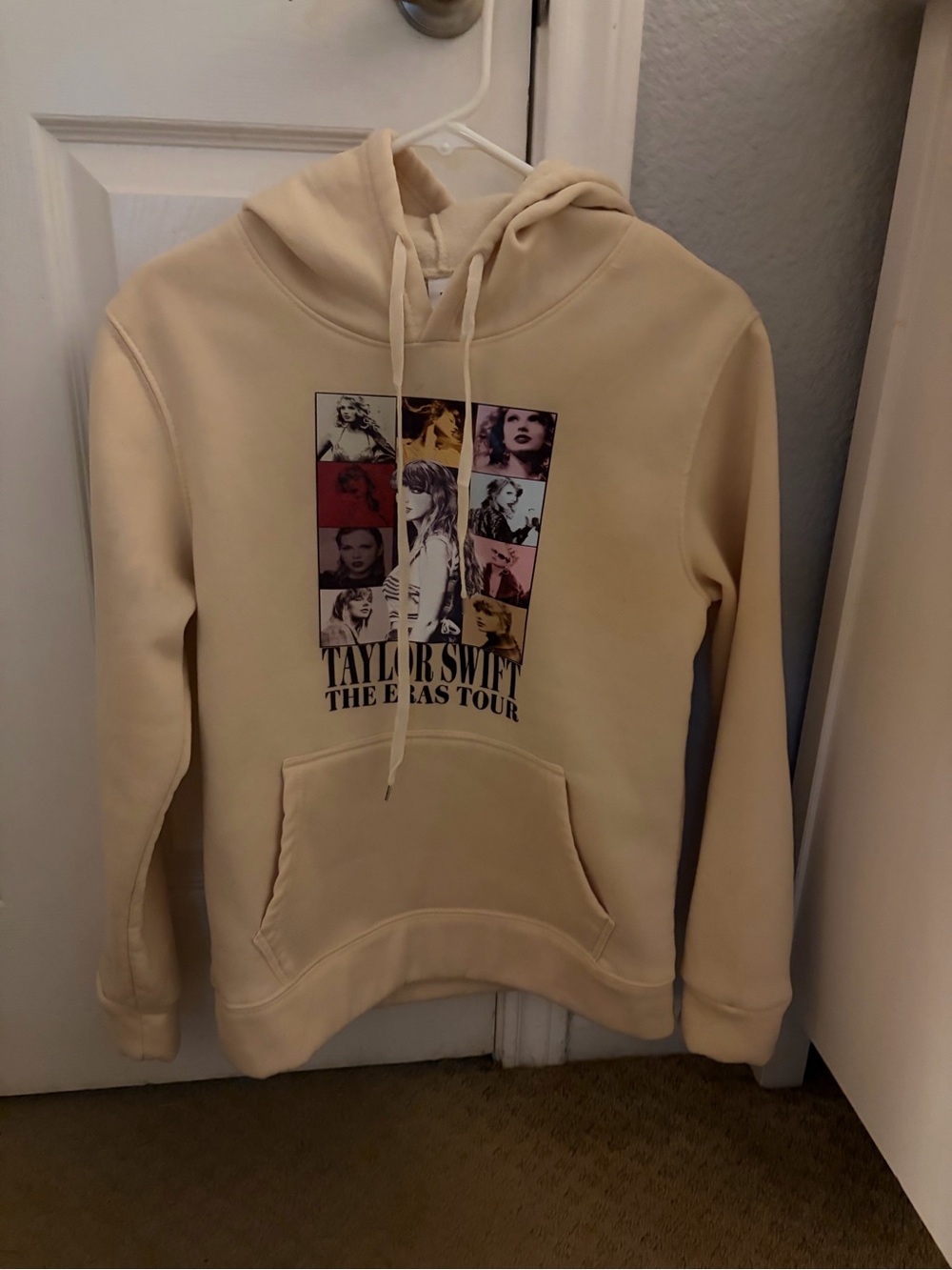 Taylor Swift Cream Crewneck Hoodie with Graphic Front
